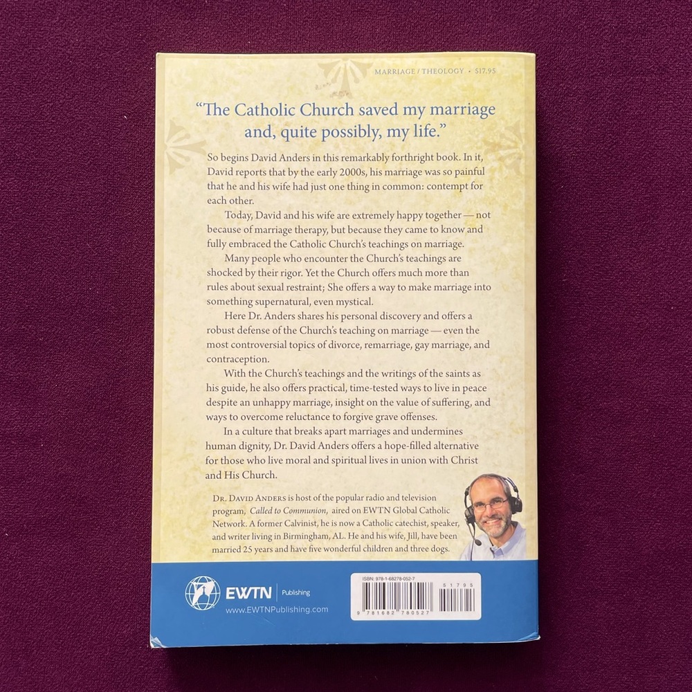 Like New Paperback Book The Catholic Church Saved My Marriage Dr. David Anders - Picture 2 of 2